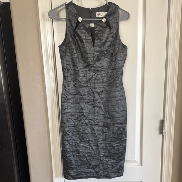 Eliza J Gray Halter Sheath Midi Dress / C20 - Picture 1 of 4